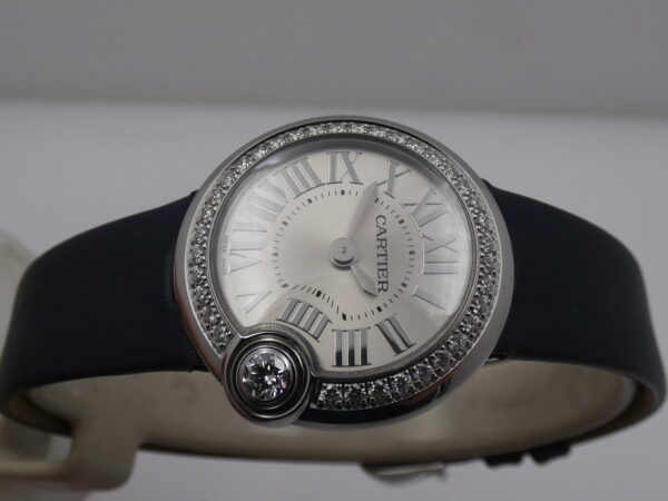 Cartier Ballon Blanc Baron Lady BOX&PAPERS Factory Diamond Bezel ANNO 2021 Acciaio W4BL0002