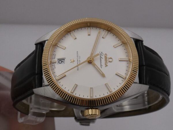 Omega Globemaster Constellation Cronometro Co-Axial GHIERA ORO 18Kt BOX&PAPERS Anno 2016 PIE PAN DIAL Automatico Acciaio 130.23.39.21.02.001