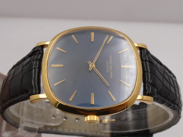 Patek Philippe Golden Ellipse 3544/1 ORO MASSICCIO 18Kt ANNO 1965 Blue Dial Carica Manuale Vintage