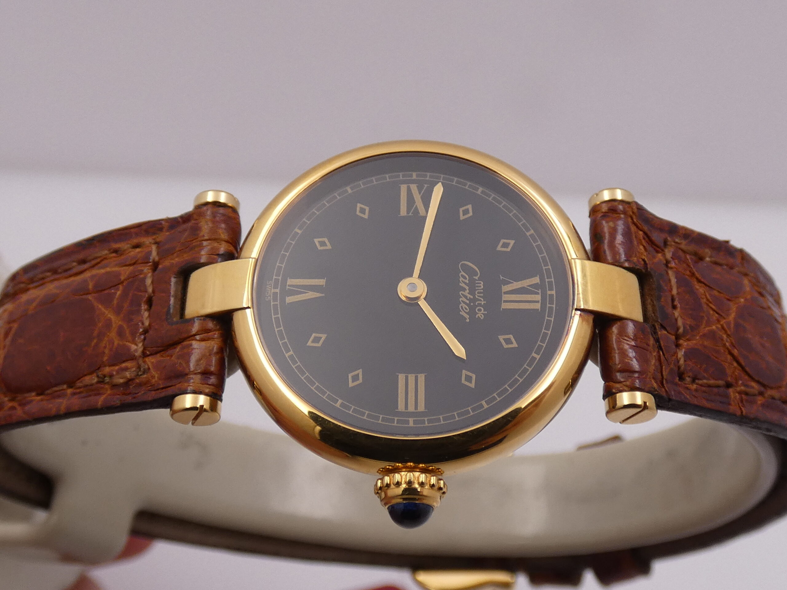 Cartier Must Gold Mantel Tank Vermeil Lady 590004 N.O.S. BOX&PAPERS Silver 925 18Kt G.F. ANNI '90 - immagine 3