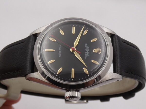 Rolex Oyster Royal Precision 6444 Mid-Size FROM 1957 Black Dial Carica Manuale Acciaio Vintage