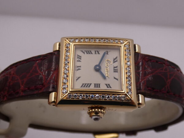 Cartier Paris Trocadero Lady Factory Diamonds Bezel Oro Massiccio 18Kt WA900132