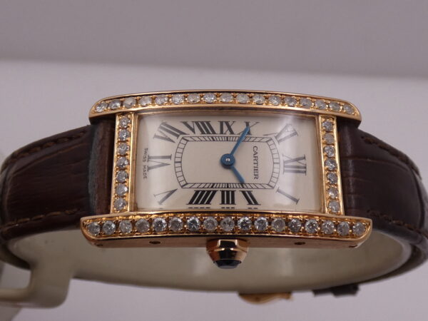 Cartier Tank Américaine 2503 ORO ROSA 18Kt Diamonds Bezel & Lugs ANNI '90 for Ladies W2607456