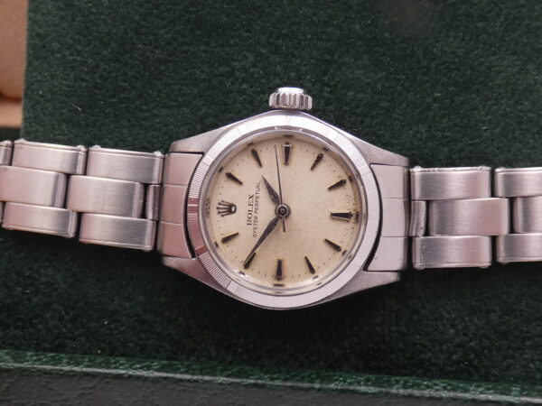 Rolex Oyster Perpetual Lady 26mm 6623 Thunderbird Bezel ANNO 1965 Bracciale a Rivetti Automatico Acciaio