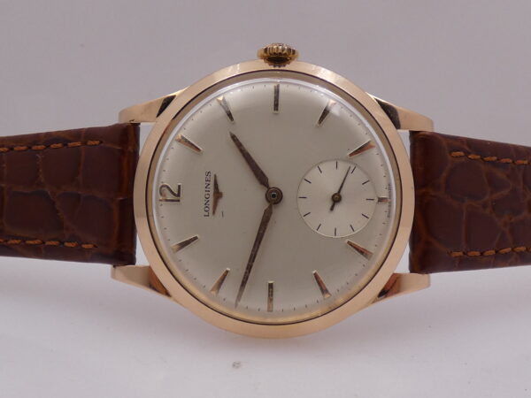 Longines Calatrava 7016 35mm ORO ROSA 18Kt ANNO 1963 TOP CONDITION Carica Manaule Vintage