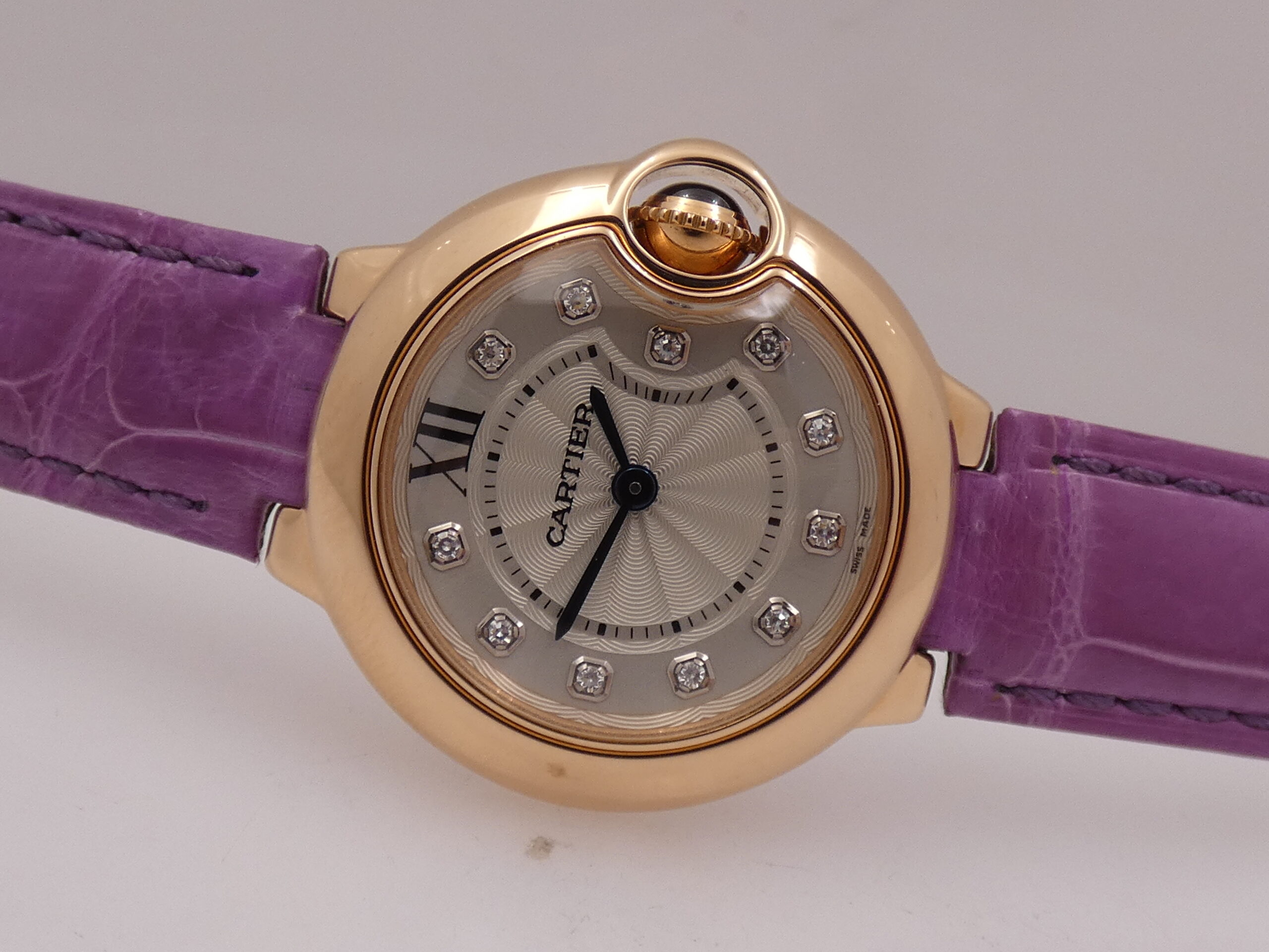Cartier Ballon Bleu 28mm 3007 Lady Diamonds Dial Oro Rosa 18Kt LIKE NEW With PAPERS Anno 2013 WE902050 - immagine 4