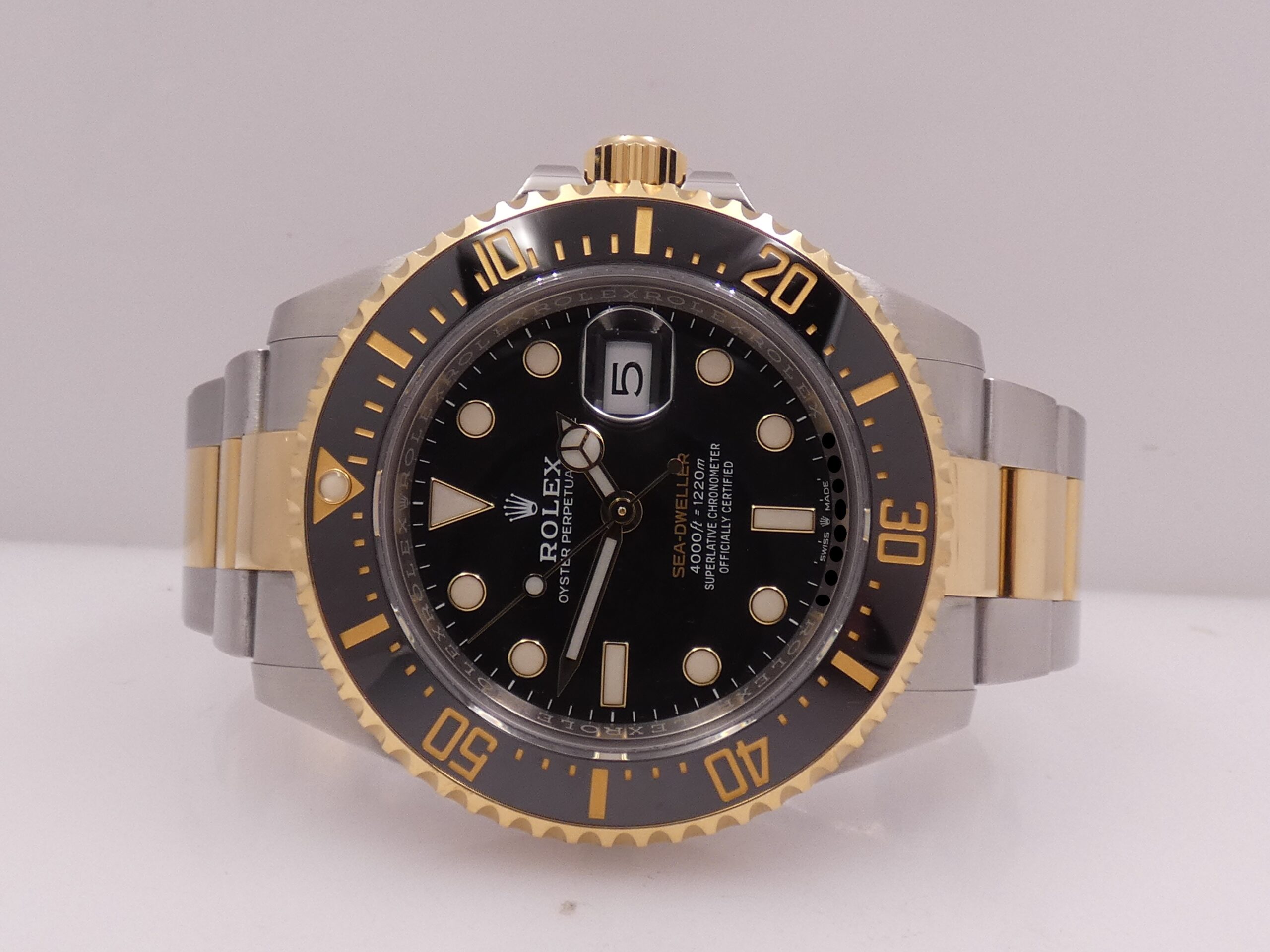 Rolex Sea-Dweller 126603 43mm Oro 18Kt & Acciaio BOX&PAPERS ITALIA Anno 2019 Chromalight Automatico Black Ceramic Bezel - immagine 4