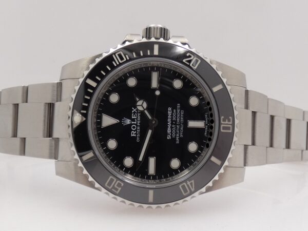 Rolex Submariner No Date 114060 NEW OLD STOCK Full Stickered Chromalight BOX&PAPERS ITALIA 2018 Black Ceramic Bezel Automatico Acciaio