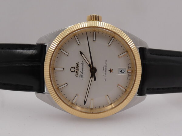 Omega Globemaster Constellation Cronometro Co-Axial GHIERA ORO 18Kt BOX&PAPERS Anno 2016 PIE PAN DIAL Automatico Acciaio 130.23.39.21.02.001