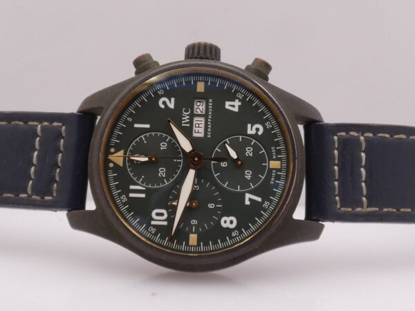 Cronografo IWC Pilot Spitfire Day-Date GREEN DIAL Bronze BOX&PAPERS Anno 2020 Automatico IW3879