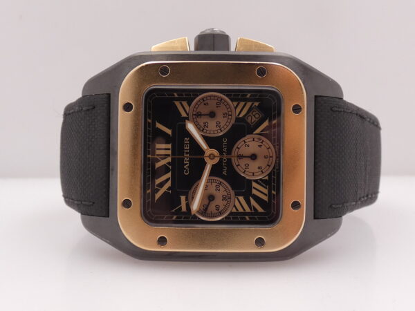 Cartier Santos 100 XL Acciaio & Titanio BOX&PAPERS Ghiera Oro Rosa 18Kt ANNO 2019 Automatico W2020004 - 3104