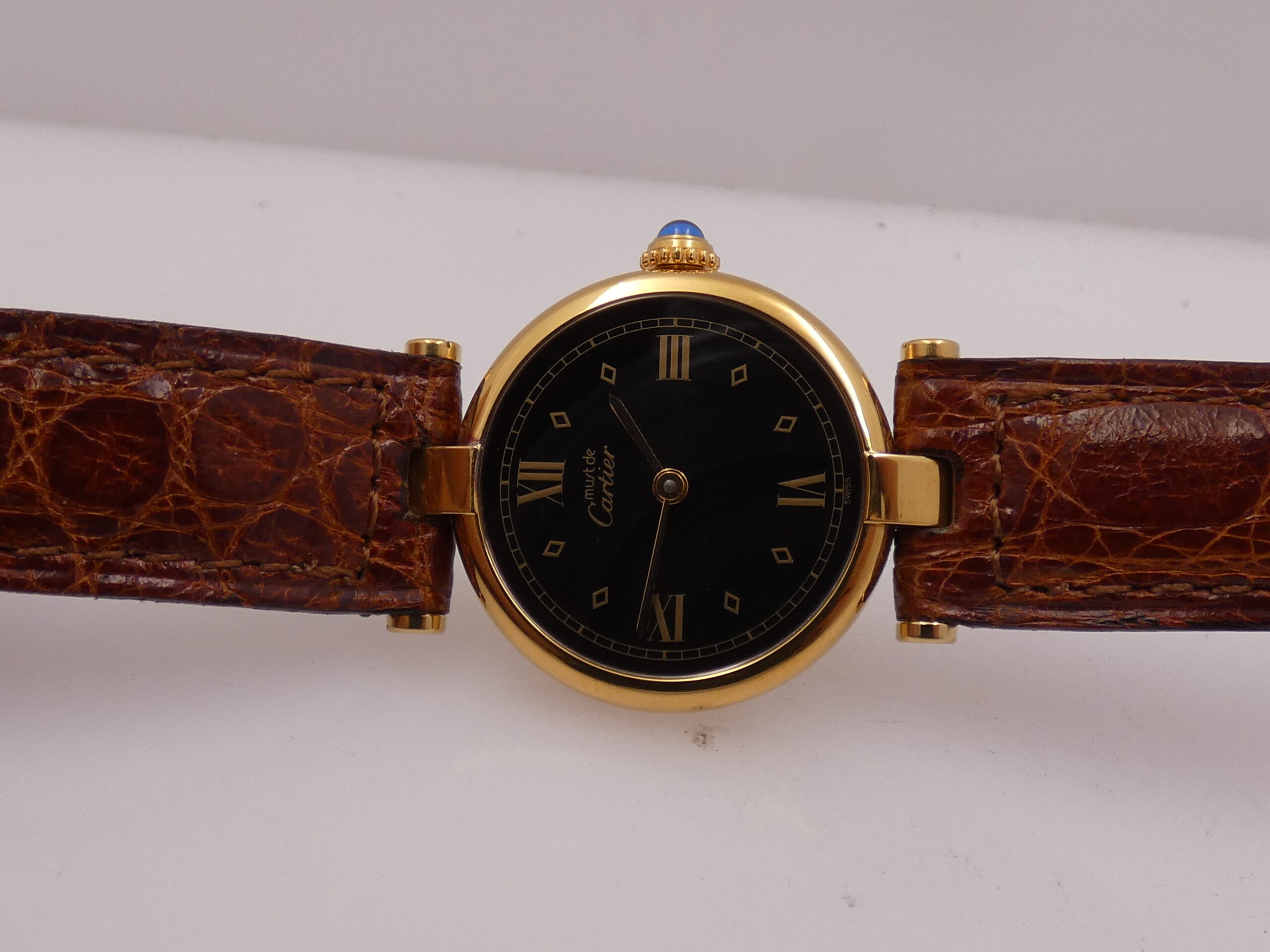 Cartier Must Gold Mantel Tank Vermeil Lady 590004 N.O.S. BOX&PAPERS Silver 925 18Kt G.F. ANNI '90 - immagine 4