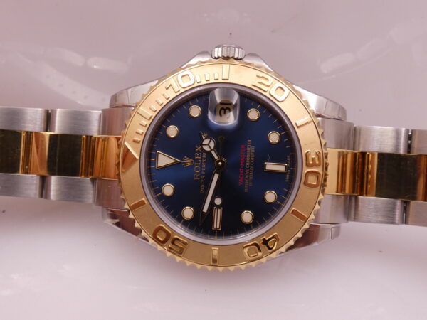 Rolex Yacht-Master 168623 Oro 18Kt & Acciaio TOP CONDITION Automatico ANNO 2002 Blue Dial Bracciale Oyster