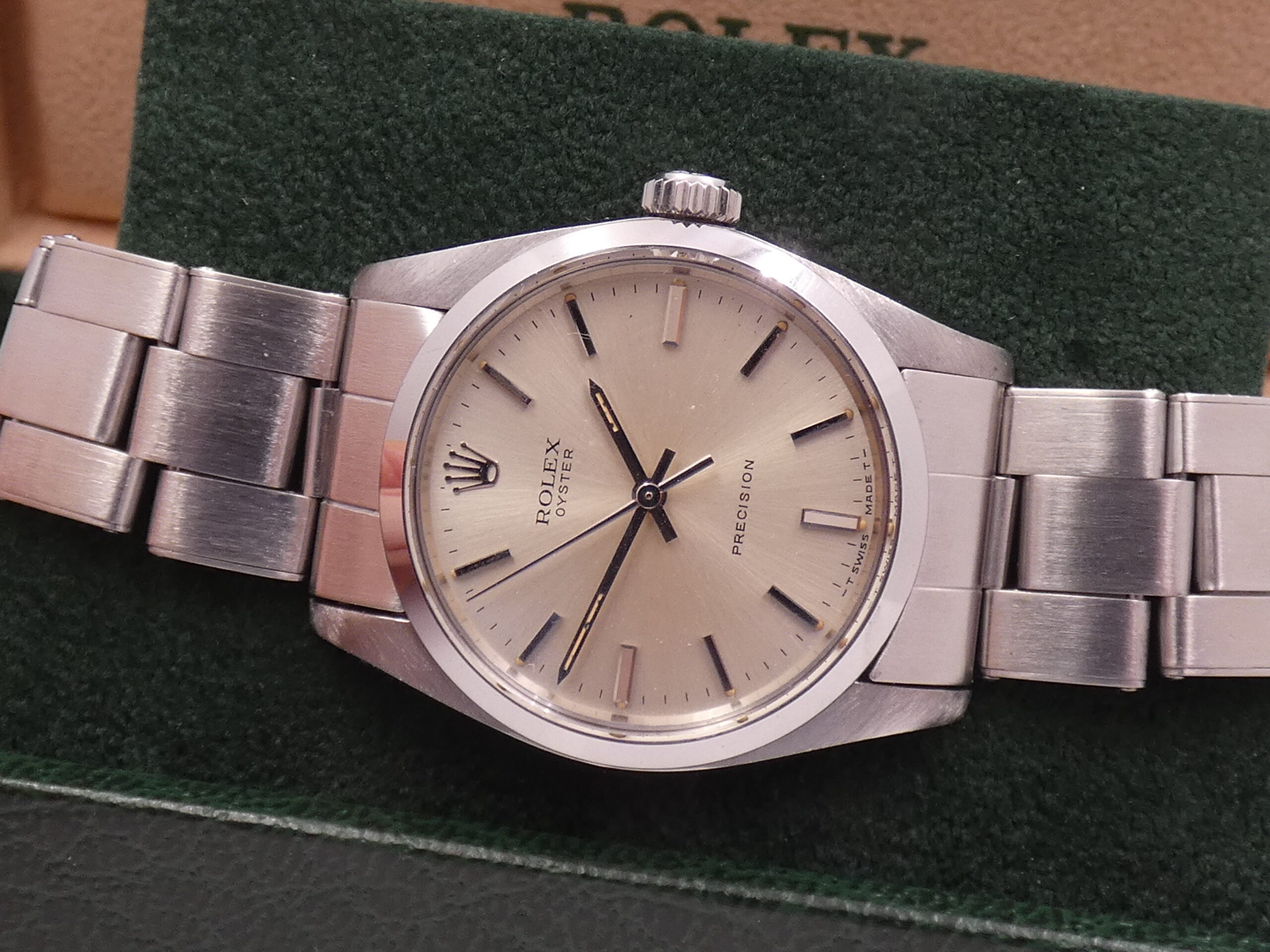Rolex Oyster Precision 6426 Carica Manuale Anni '70s JUST SERVICED Braccialre a Rivetti Acciaio - immagine 4