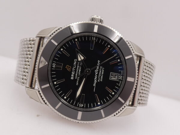 Breitling Superocean Heritage II 42 AB2010 N.O.S. FULL STICKERED WITH BOX Automatico New Old Stock Bracciale Mesh