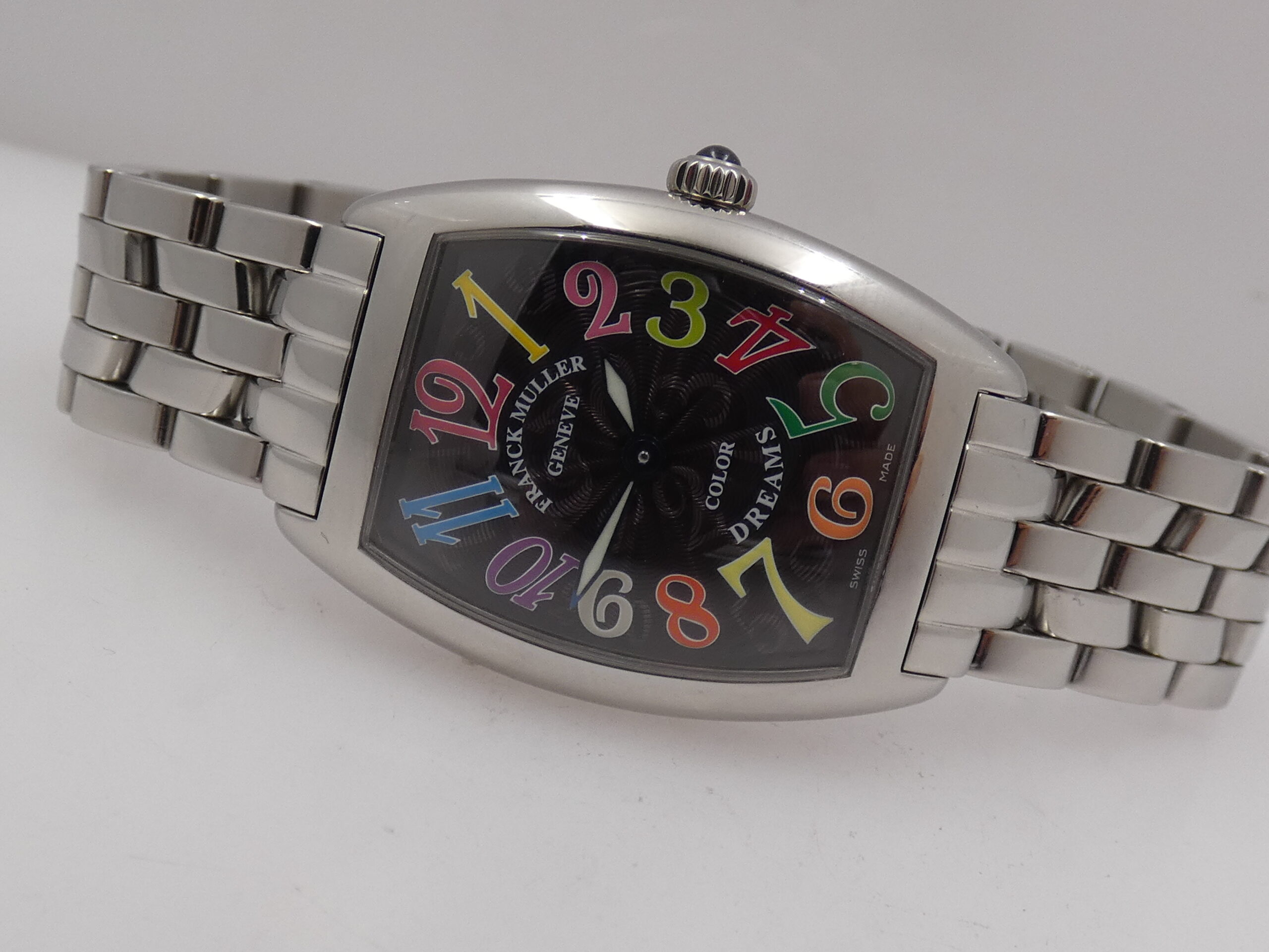 Franck Muller Color Dreams Curvex Lady 1752 QZ Black Dial With BOX TOP CONDITION Acciaio Braccialato - immagine 5