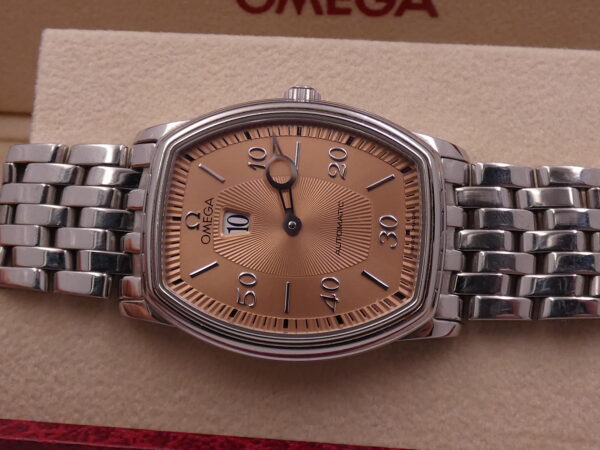 Rarissimo Omega De Ville Prestige Jumping Hour 4553.61.00 Salmon Dial Automatico ANNO 1998 Braccialato Acciaio