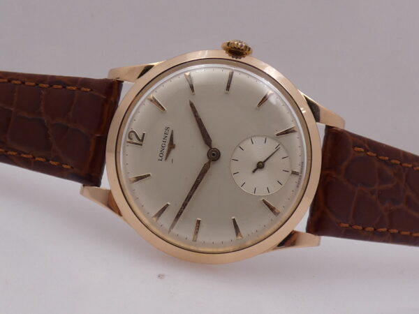 Longines Calatrava 7016 35mm ORO ROSA 18Kt ANNO 1963 TOP CONDITION Carica Manaule Vintage