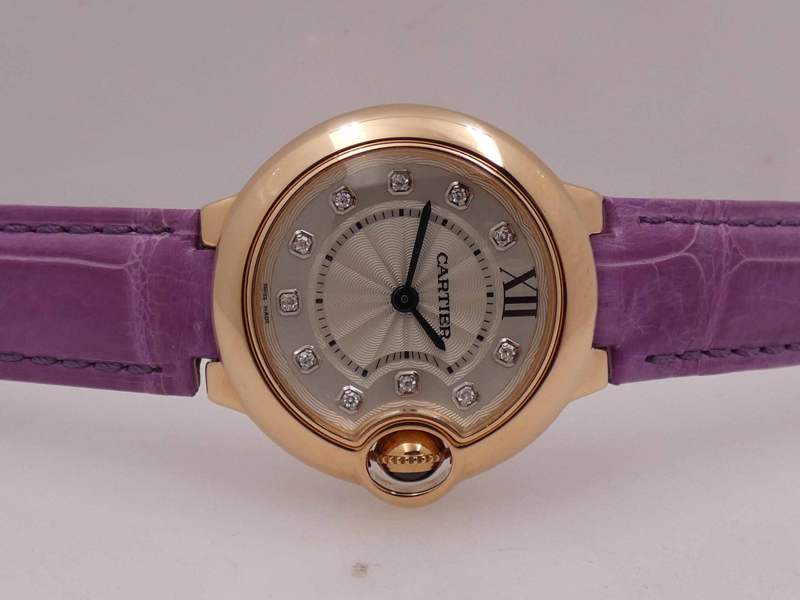 Cartier Ballon Bleu 28mm 3007 Lady Diamonds Dial Oro Rosa 18Kt LIKE NEW With PAPERS Anno 2013 WE902050 - immagine 5