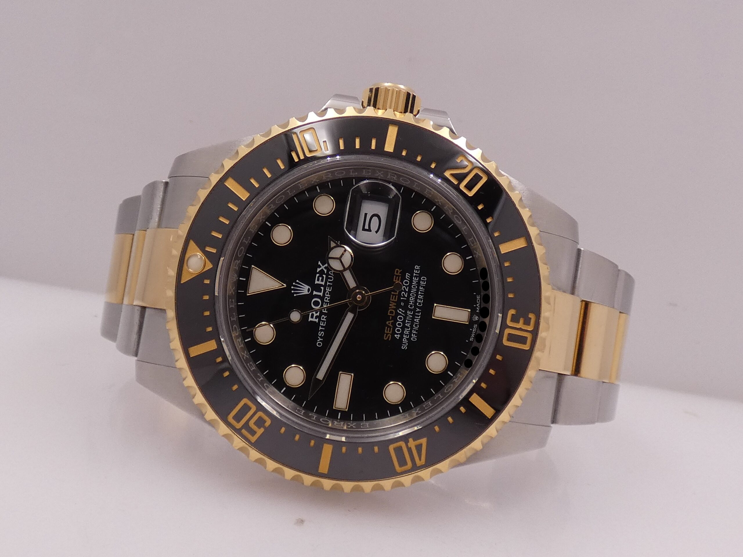 Rolex Sea-Dweller 126603 43mm Oro 18Kt & Acciaio BOX&PAPERS ITALIA Anno 2019 Chromalight Automatico Black Ceramic Bezel - immagine 5