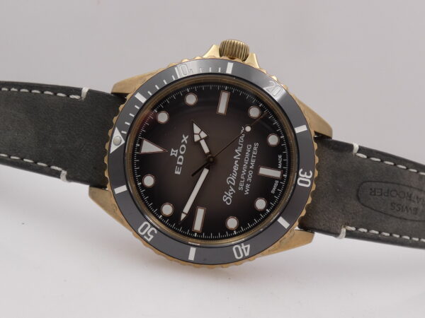 Edox Skydiver Military 80115 BRONZO WITH BOX Limited Edition Automatico