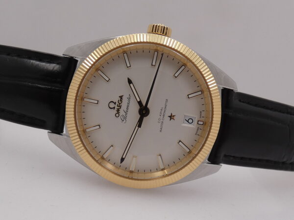 Omega Globemaster Constellation Cronometro Co-Axial GHIERA ORO 18Kt BOX&PAPERS Anno 2016 PIE PAN DIAL Automatico Acciaio 130.23.39.21.02.001