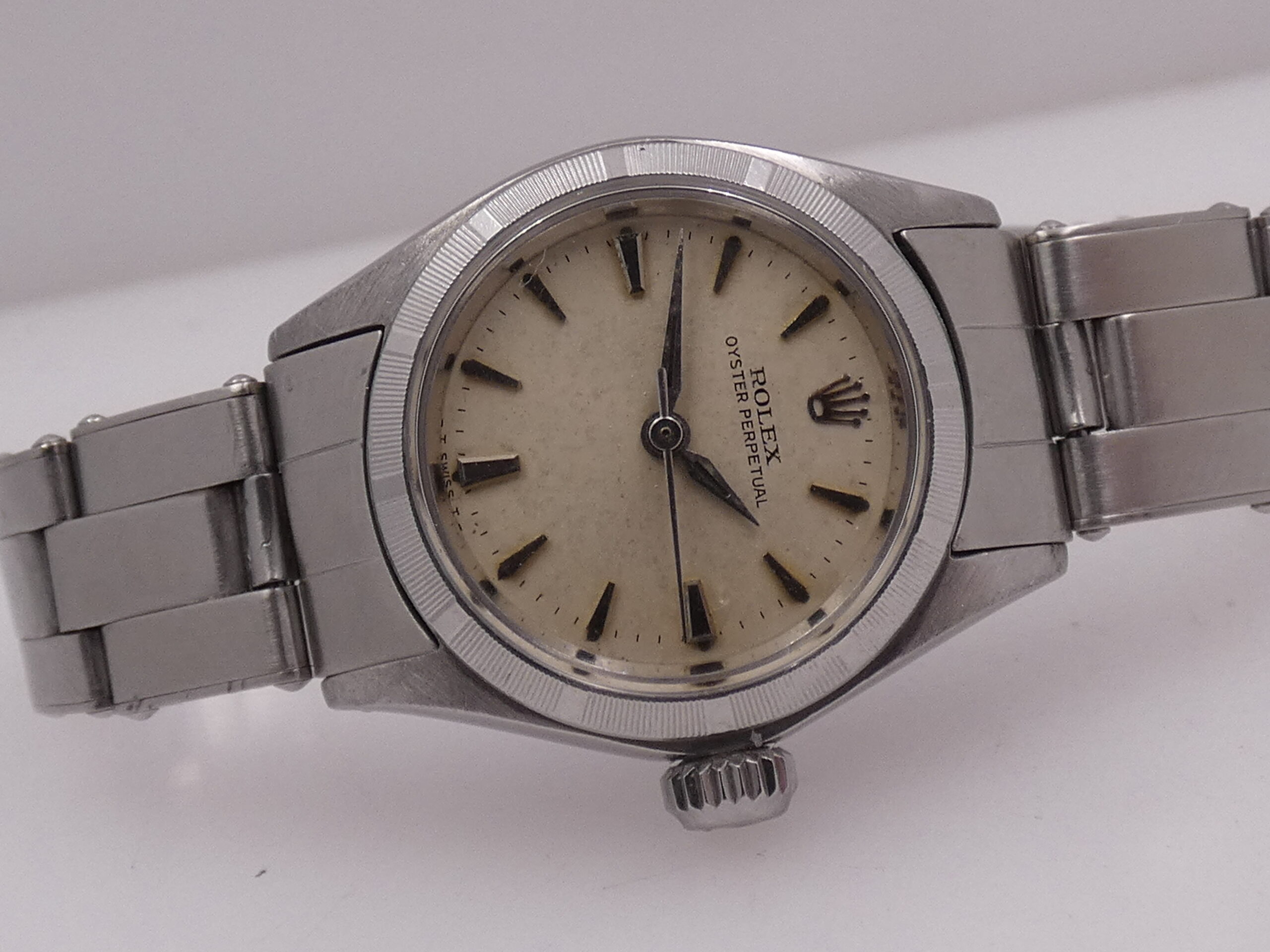Rolex Oyster Perpetual Lady 26mm 6623 Thunderbird Bezel ANNO 1965 Bracciale a Rivetti Automatico Acciaio - immagine 6