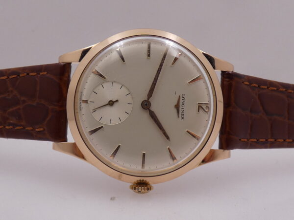 Longines Calatrava 7016 35mm ORO ROSA 18Kt ANNO 1963 TOP CONDITION Carica Manaule Vintage