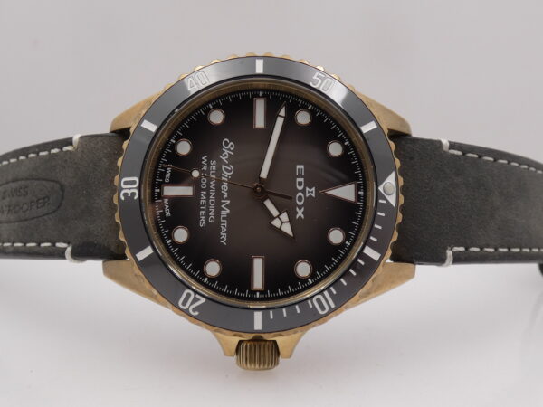 Edox Skydiver Military 80115 BRONZO WITH BOX Limited Edition Automatico