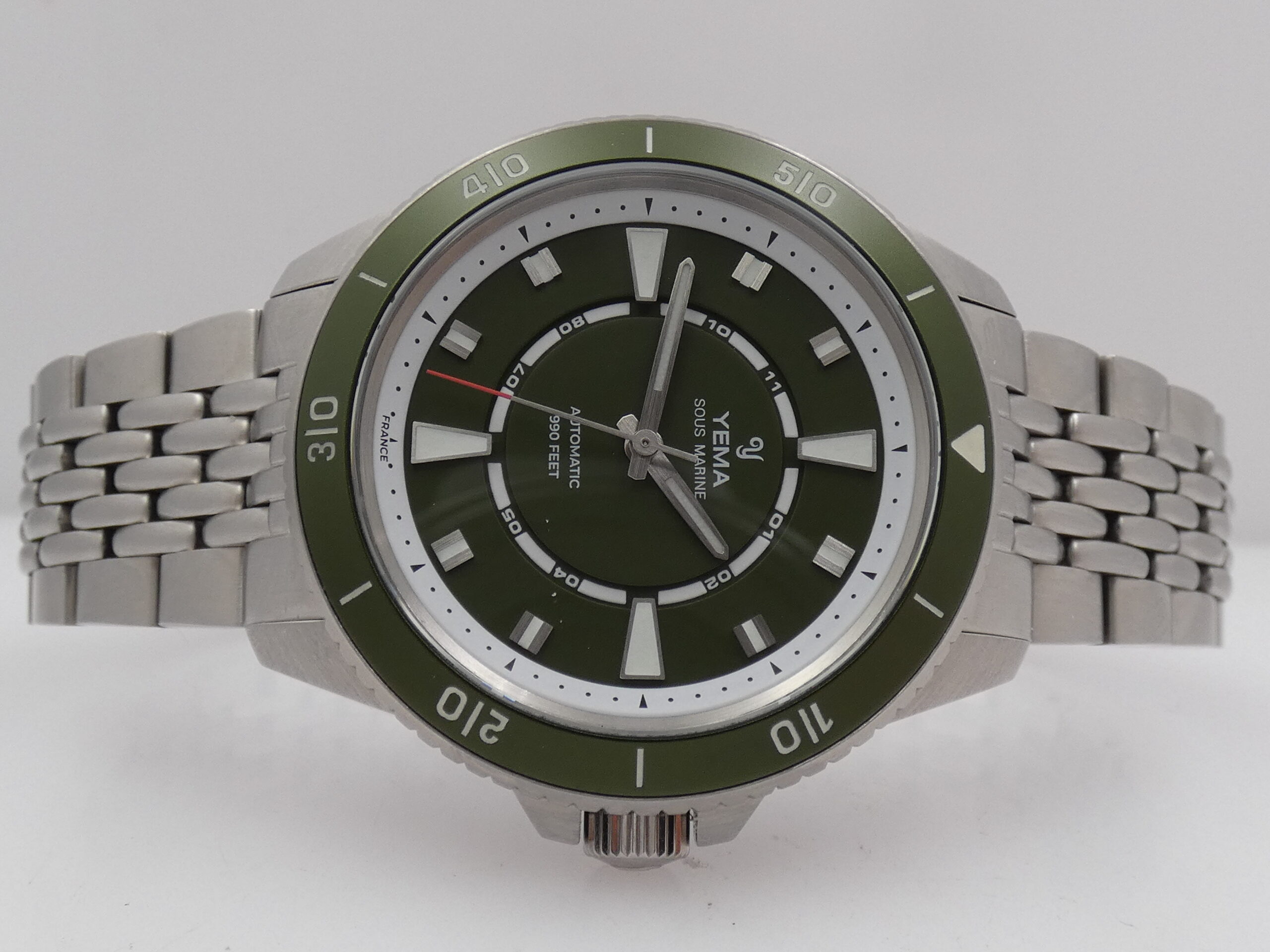 Yema Sous Marine VERDE LIKE NEW BOX&PAPERS Marzo 2024 Automatico Acciaio Braccialato YSMA23Z-ZMS - immagine 6