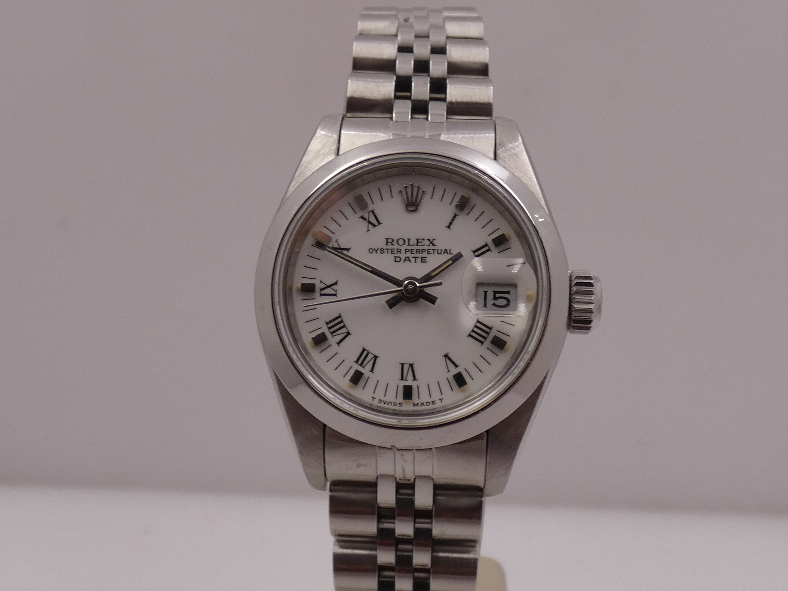 Rolex Oyster Perpetual Lady Date 69160 Bracciale JUBILEE Anno 1985 Automatico Acciaio - immagine 6