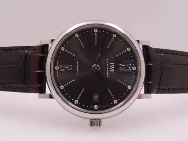 IWC Portofino Automatic 37mm IW4581 TOP CONDITION DIAMONDS DIAL BOX&PAPERS Anno 2018 Acciaio Cinturino SANTONI