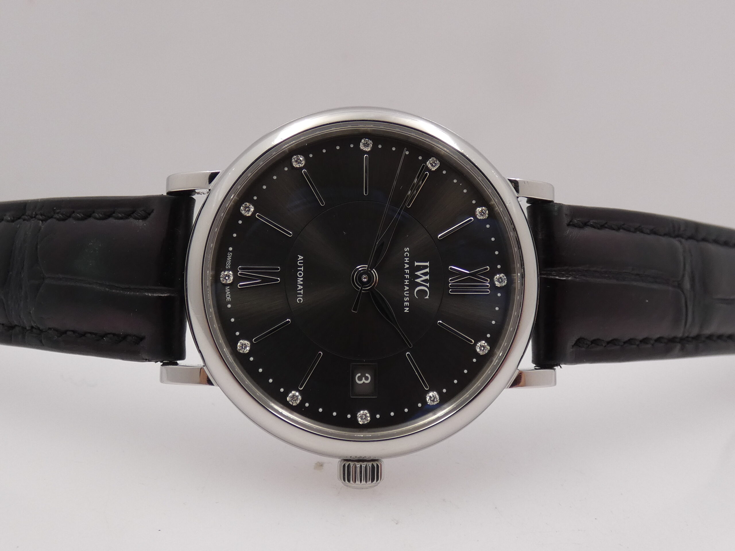 IWC Portofino Automatic 37mm DIAMONDS DIAL BOX&PAPERS Anno 2018 IW458102 Acciaio - immagine 10