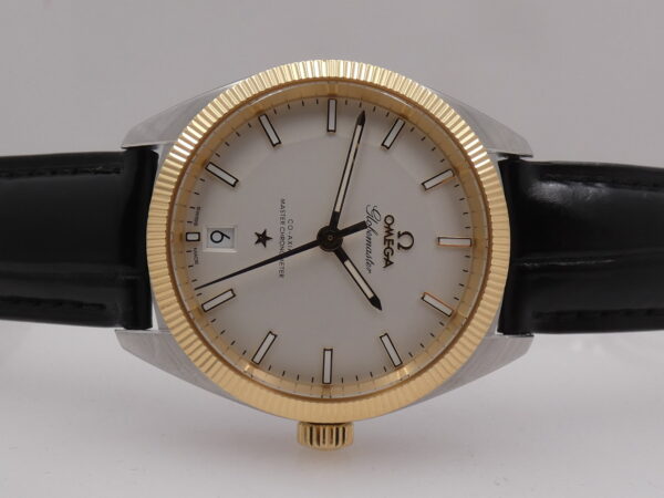 Omega Globemaster Constellation Cronometro Co-Axial GHIERA ORO 18Kt BOX&PAPERS Anno 2016 PIE PAN DIAL Automatico Acciaio 130.23.39.21.02.001