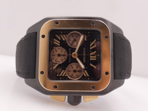 Cartier Santos 100 XL Acciaio & Titanio BOX&PAPERS Ghiera Oro Rosa 18Kt ANNO 2019 Automatico W2020004 - 3104