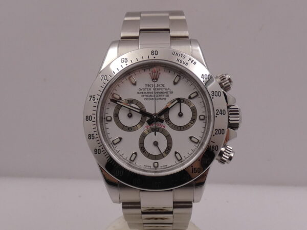 Rolex Daytona Cosmograph 116520 TOP CONDITION Anno 2005 With BOX White Dial Automatico Acciaio Bracciale Oyster