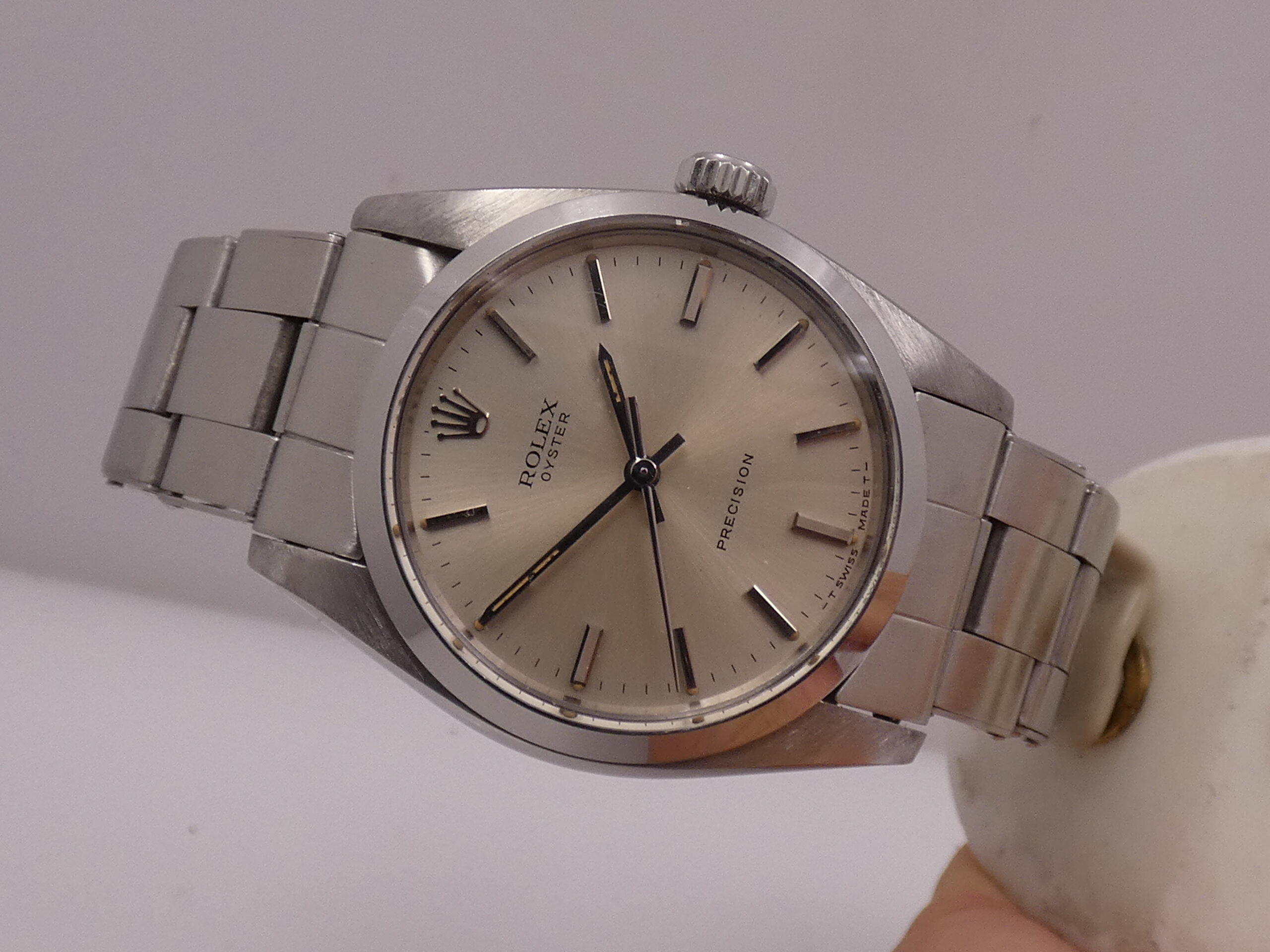 Rolex Oyster Precision 6426 Carica Manuale Anni '70s JUST SERVICED Braccialre a Rivetti Acciaio - immagine 6