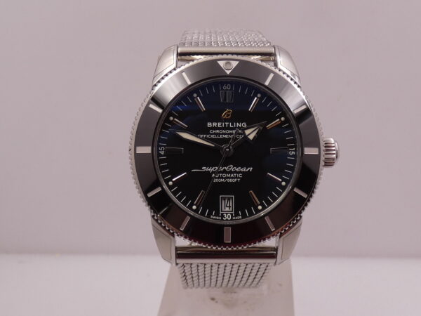 Breitling Superocean Heritage II 42 AB2010 N.O.S. FULL STICKERED WITH BOX Automatico New Old Stock Bracciale Mesh