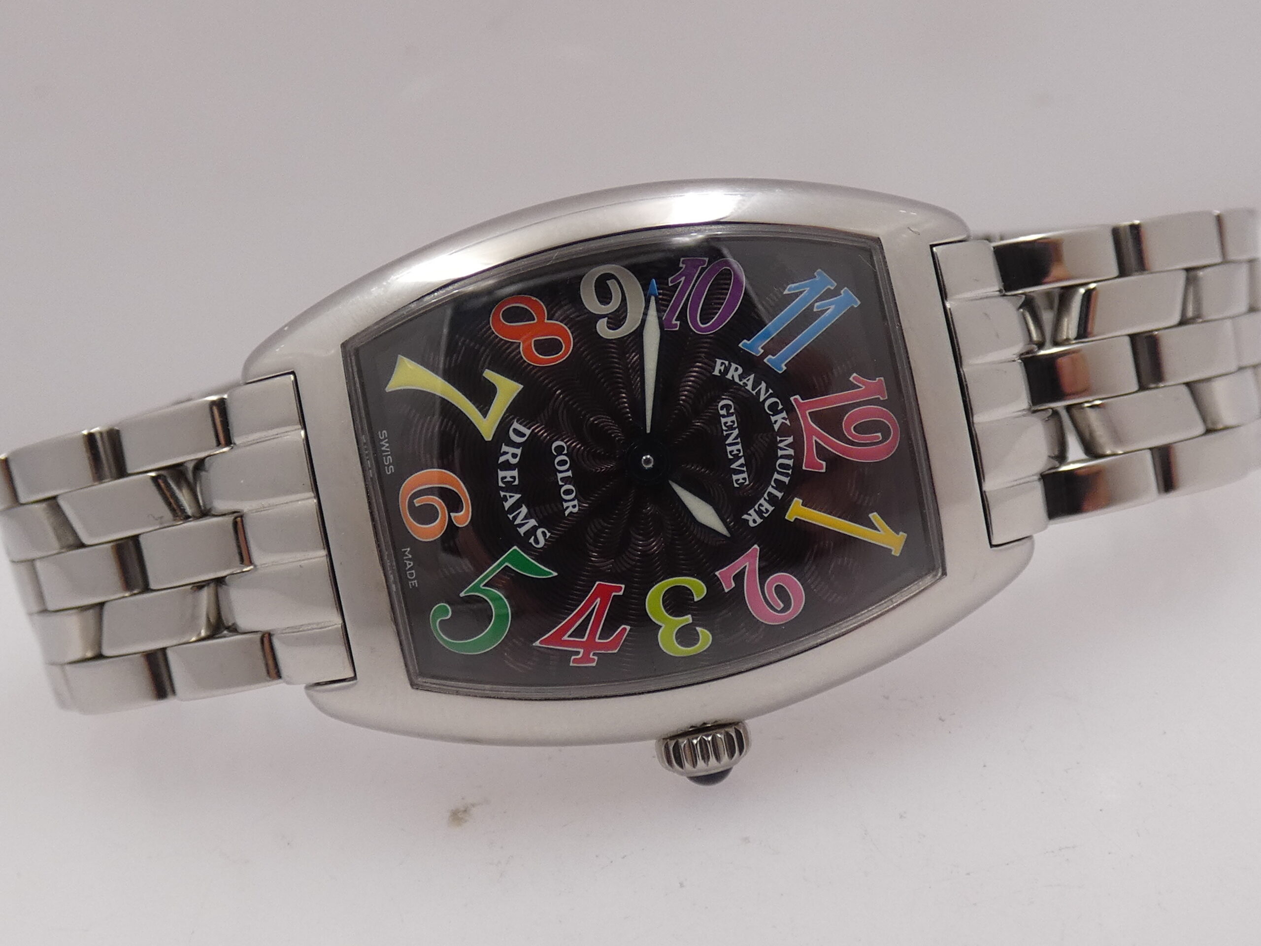 Franck Muller Color Dreams Curvex Lady 1752 QZ Black Dial With BOX TOP CONDITION Acciaio Braccialato - immagine 7