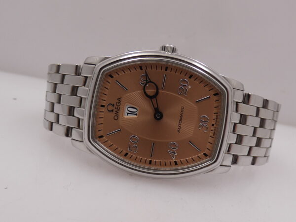 Rarissimo Omega De Ville Prestige Jumping Hour 4553.61.00 Salmon Dial Automatico ANNO 1998 Braccialato Acciaio