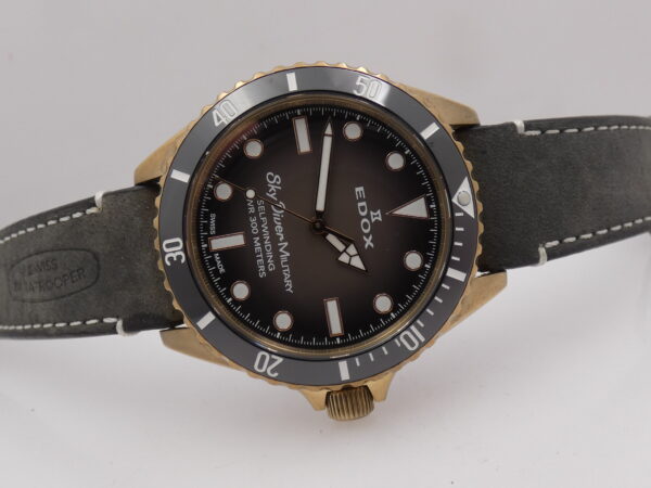 Edox Skydiver Military 80115 BRONZO WITH BOX Limited Edition Automatico