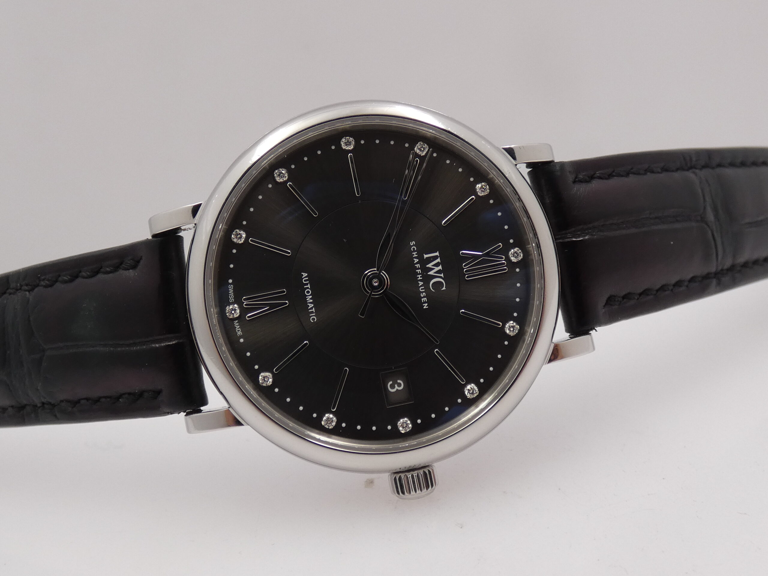 IWC Portofino Automatic 37mm DIAMONDS DIAL BOX&PAPERS Anno 2018 IW458102 Acciaio - immagine 11