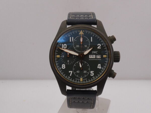 Cronografo IWC Pilot Spitfire Day-Date GREEN DIAL Bronze BOX&PAPERS Anno 2020 Automatico IW3879