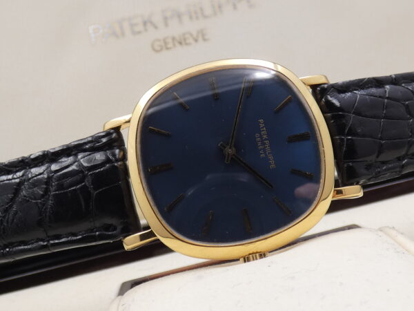 Patek Philippe Golden Ellipse 3544/1 ORO MASSICCIO 18Kt ANNO 1965 Blue Dial Carica Manuale Vintage