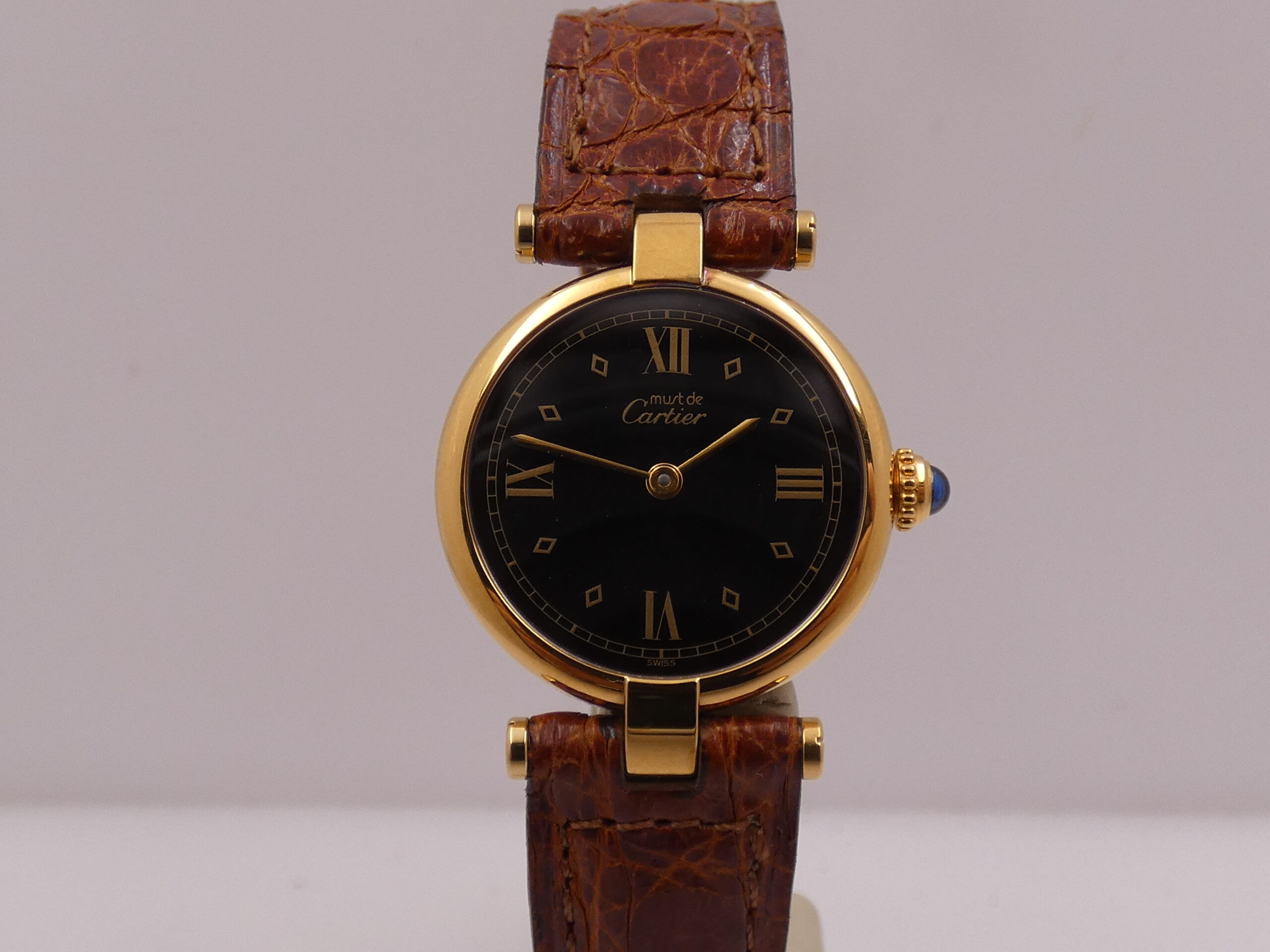 Cartier Must Gold Mantel Tank Vermeil Lady 590004 N.O.S. BOX&PAPERS Silver 925 18Kt G.F. ANNI '90 - immagine 7