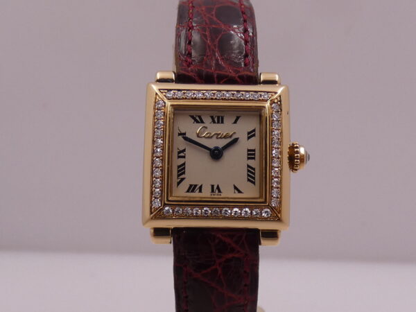 Cartier Paris Trocadero Lady Factory Diamonds Bezel Oro Massiccio 18Kt WA900132
