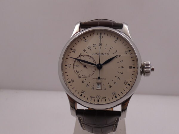 Cronografo Longines Twenty-Four Hours Heritage Single Push-Piece 47,5mm L2.797.4 With BOX Automatico Acciaio