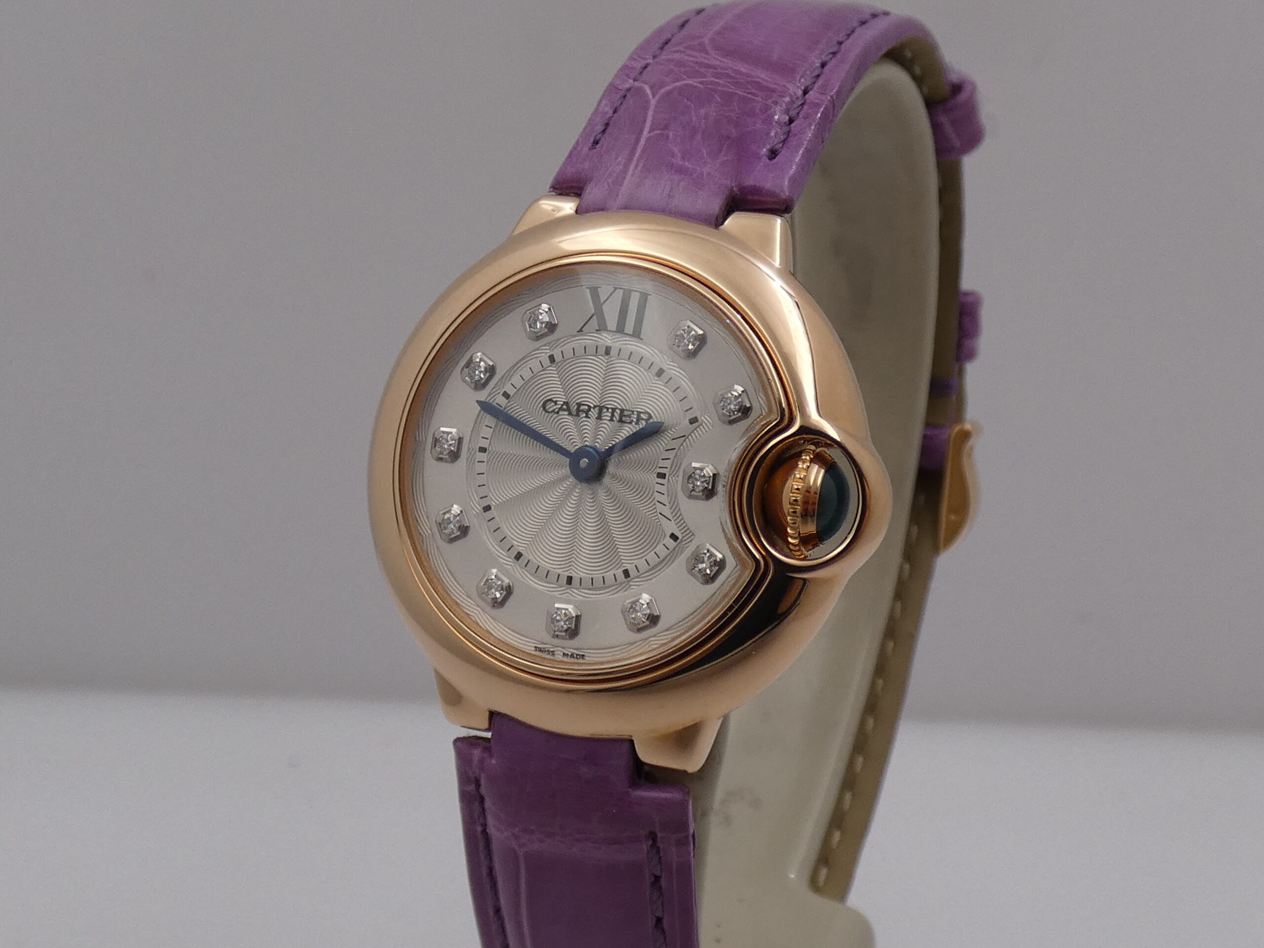 Cartier Ballon Bleu 28mm 3007 Lady Diamonds Dial Oro Rosa 18Kt LIKE NEW With PAPERS Anno 2013 WE902050 - immagine 8