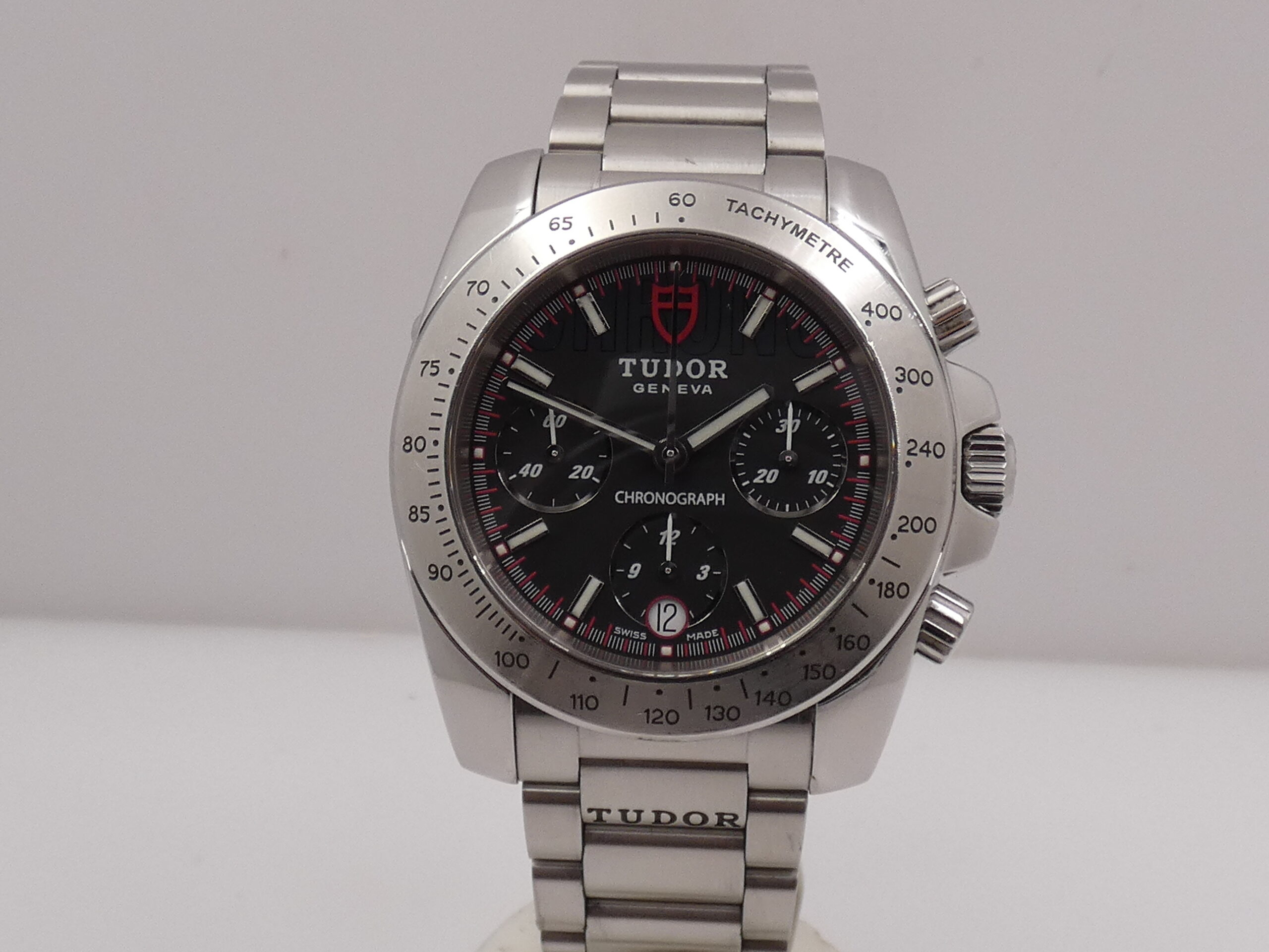 Cronografo Tudor Sport 20300 BOX&PAPERS Automatico ANNO 2008 Black Dial Braccialato Acciaio - immagine 8