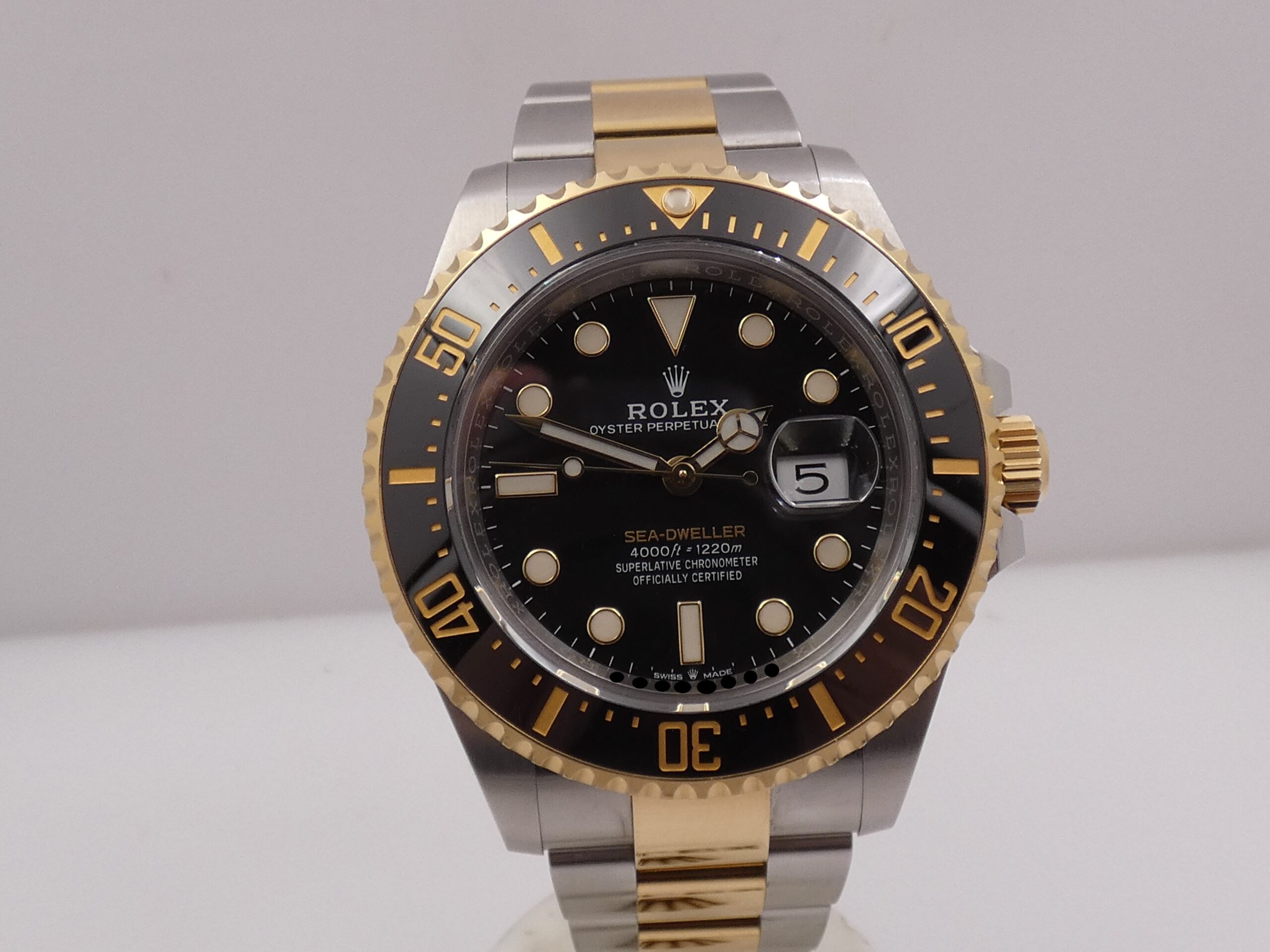 Rolex Sea-Dweller 126603 43mm Oro 18Kt & Acciaio BOX&PAPERS ITALIA Anno 2019 Chromalight Automatico Black Ceramic Bezel - immagine 8